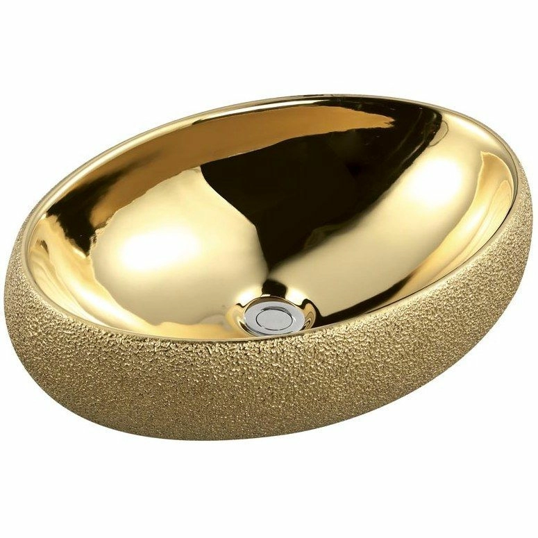 Раковина накладная Boheme Oval 48x34 Gold, 860