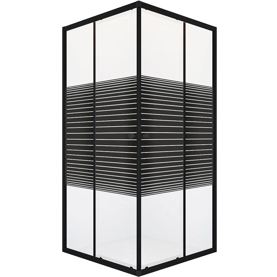 Душевое ограждение Domani-Spa Shape 2 90x90, DS04Sp99(2)L0St00.Gt-Black