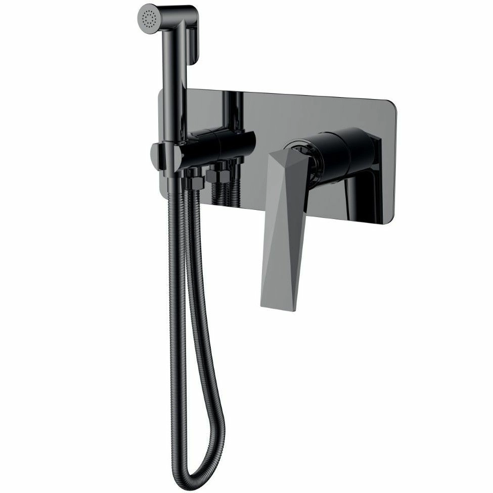 Смеситель гигиенический Boheme Venturo Shine Gun Metall, 377-SGM
