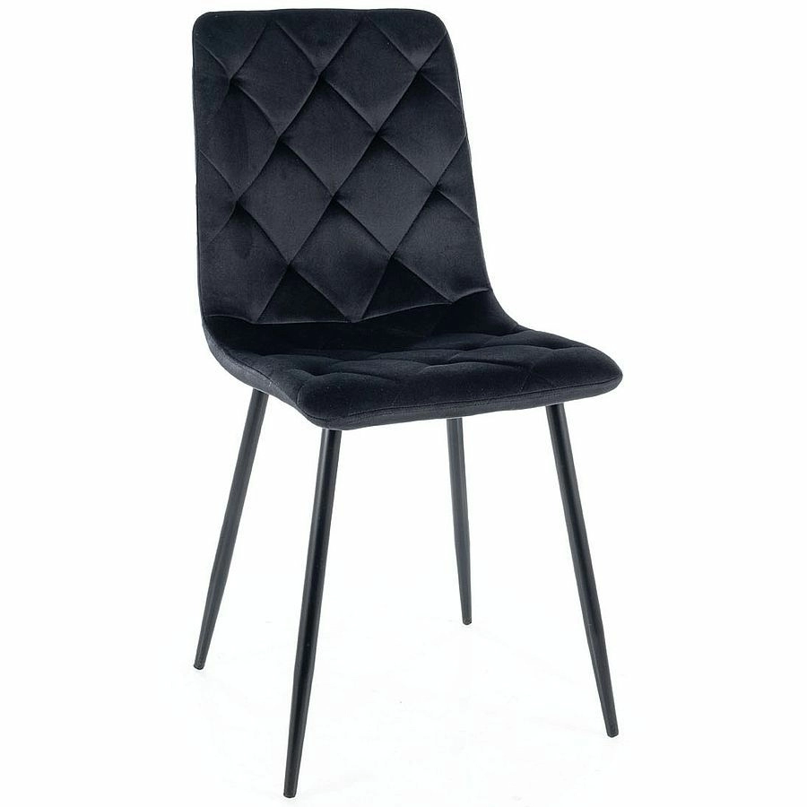 Стул Signal Ivo Velvet Bluvel 19 черный/черный, JERRYVCC