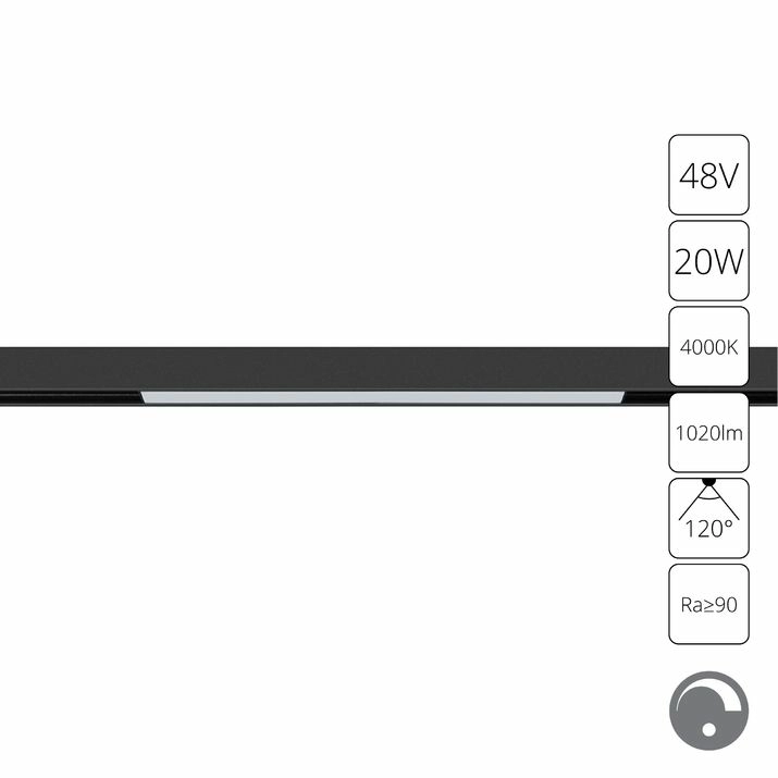 Магнитный трековый светильник Arte Lamp Linea, A4683PL-1BK