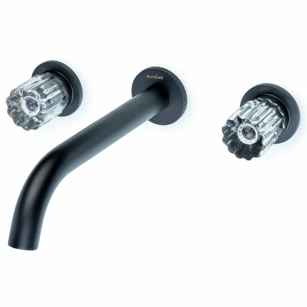 Смеситель из стены на 3 отверстия Boheme Elegante Black, 152-2-B-EL