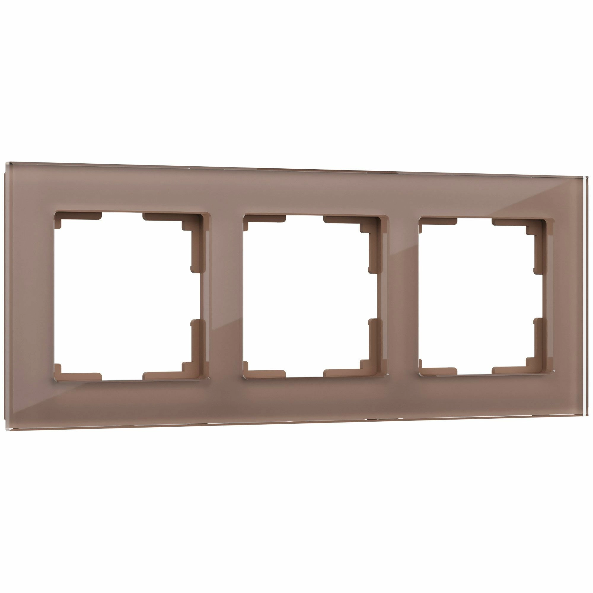 Рамка на 3 поста Werkel Favorit W0031142 (латте, стекло)