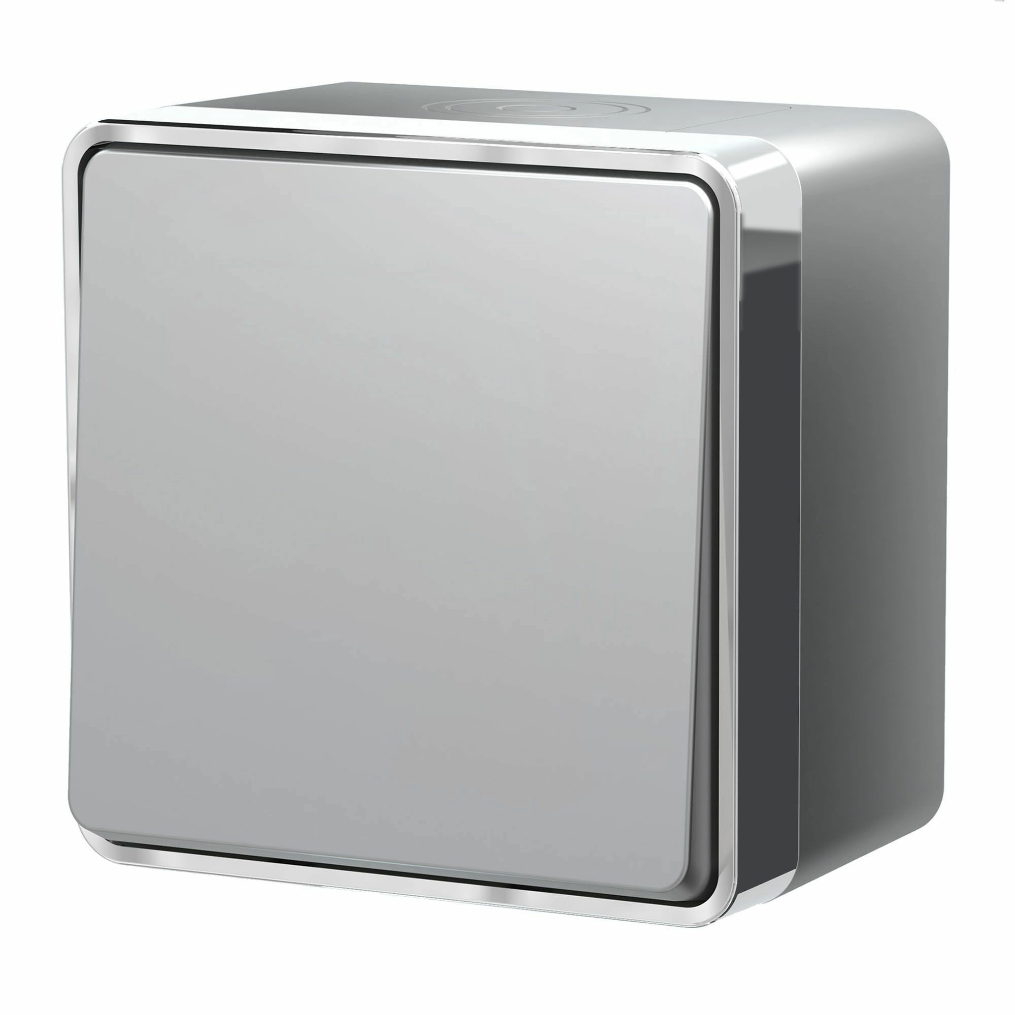 Выключатель одноклавишный влагозащищенный Werkel Gallant W5010206 (серебряный)