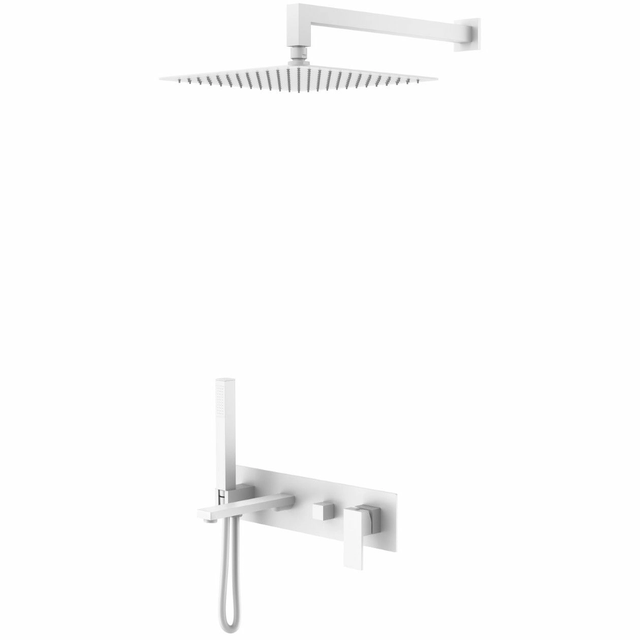 Душевая система Boheme Qubic Matt White, 474-MW
