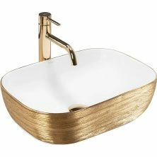 Умывальник Rea Belinda Gold Matt/White 46x33, REA-U7422