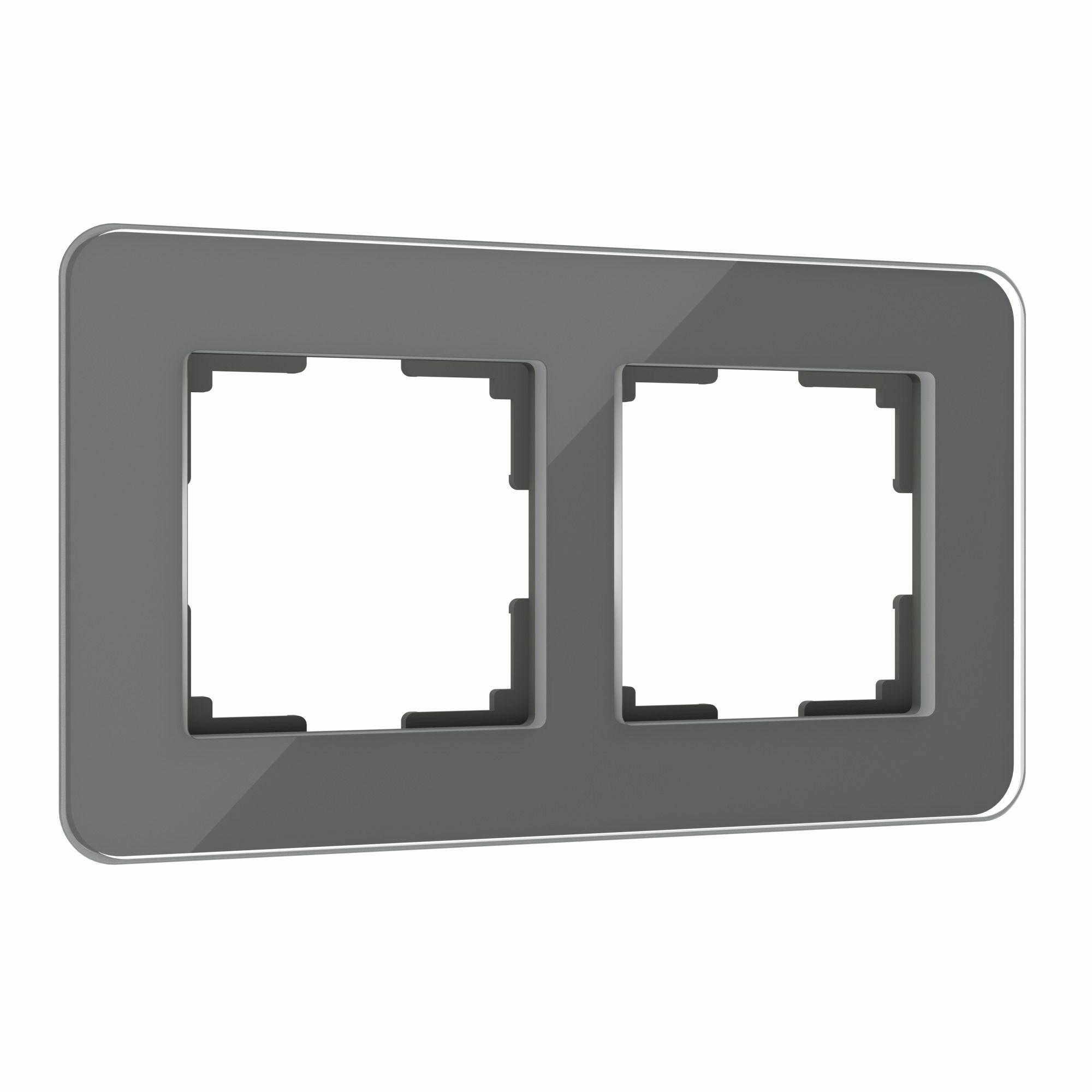 Рамка на 2 поста Werkel Elite W0022440 (графит, стекло)