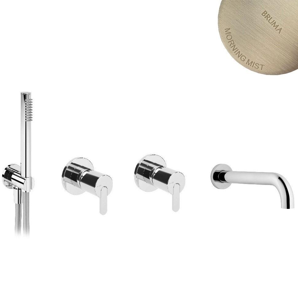 Смеситель скрытого монтажа для ванны Bruma Leaf, 1456403MM+1455914MM+1671201MM+1671201MM
