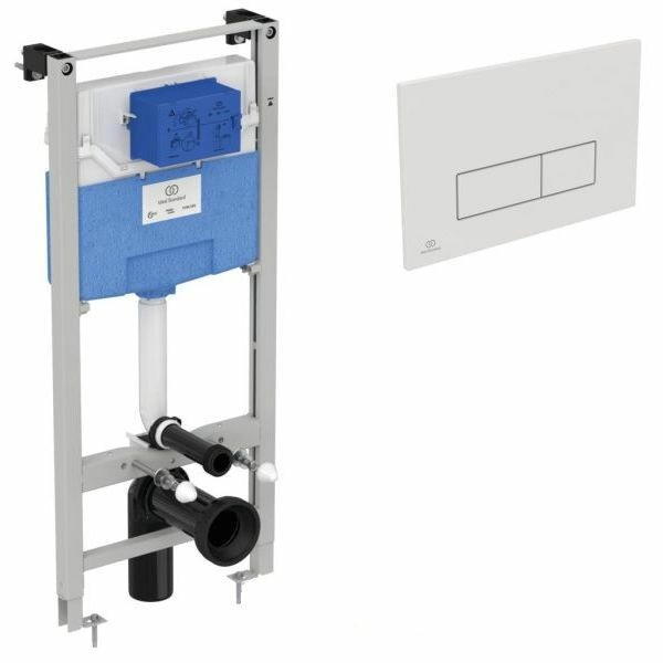 Инсталляция Ideal Standard Prosys Frame 120 M + белая кнопка смыва, R020467+R0121AC