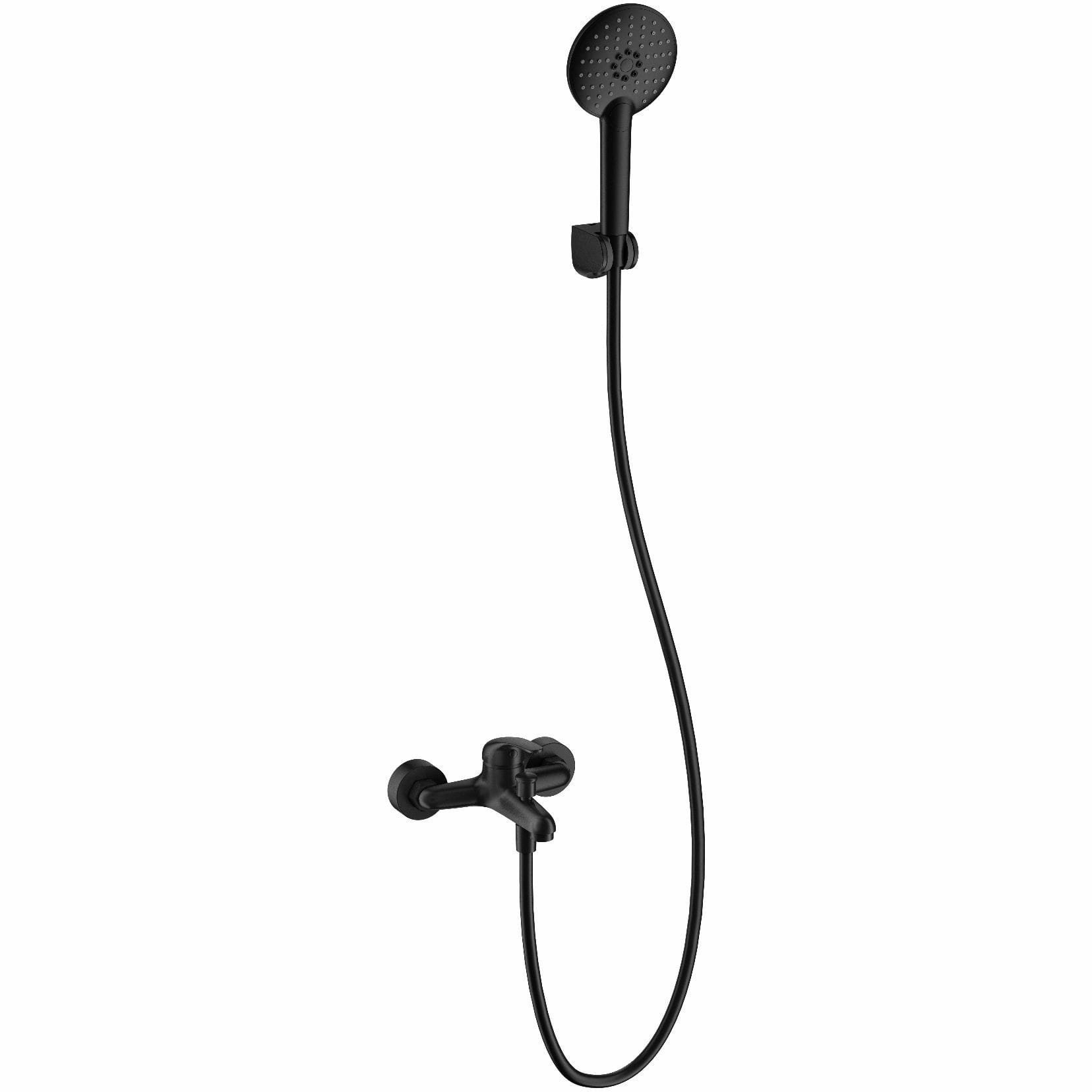 Смеситель для ванны с душем Wonzon & Woghand черный матовый, WW-4530-MB