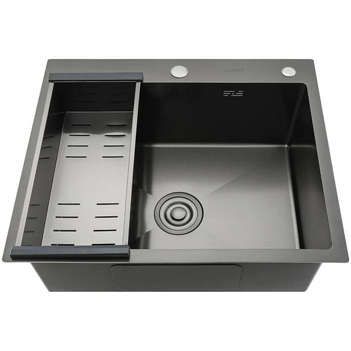 Кухонная мойка с коландером Gappo 60x50, GS6050-6