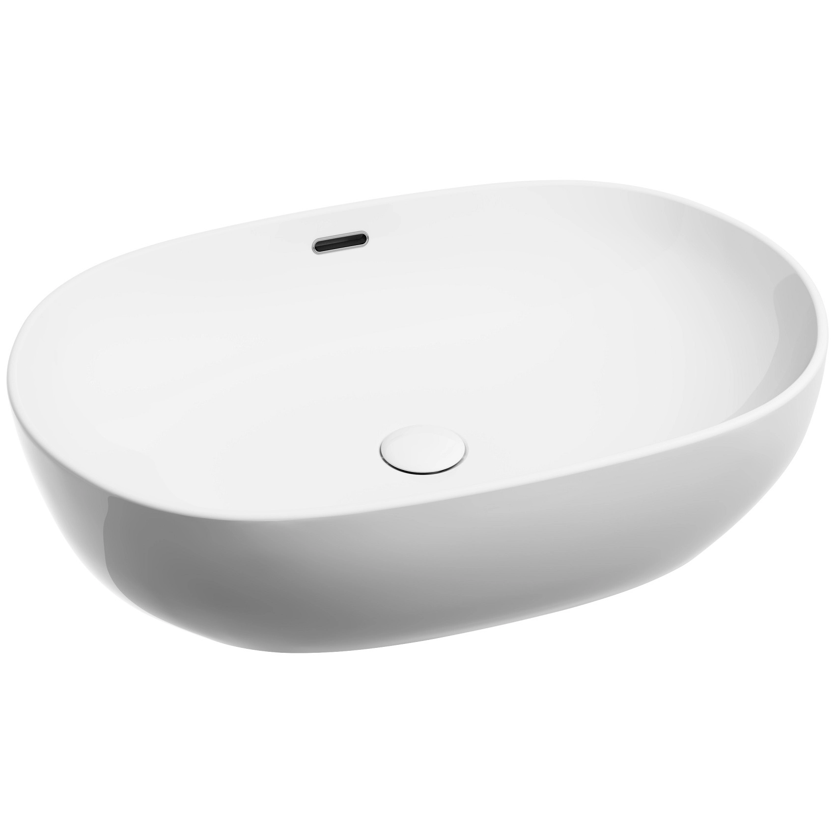 Умывальник чаша накладная овальная CeramicaNova Element 61x42, CN6064