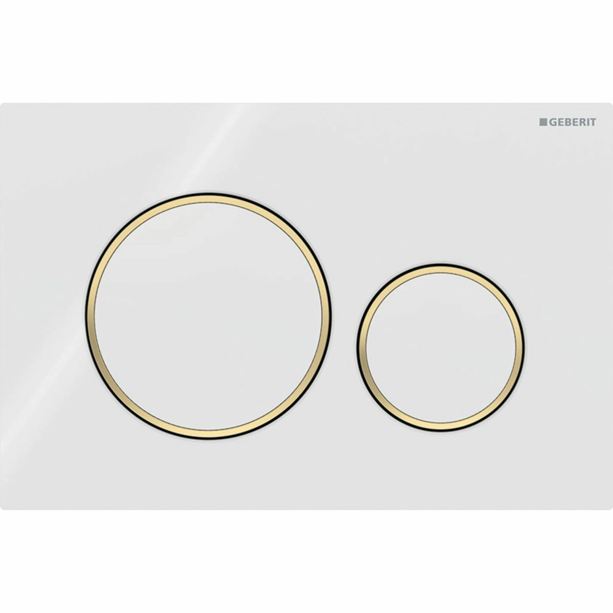 Смывная клавиша Geberit Sigma20 белый/белый/золото, 115.882.KK.1