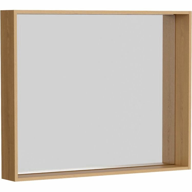 Зеркало в раме Aqwella Basic 80x100 дуб золотой