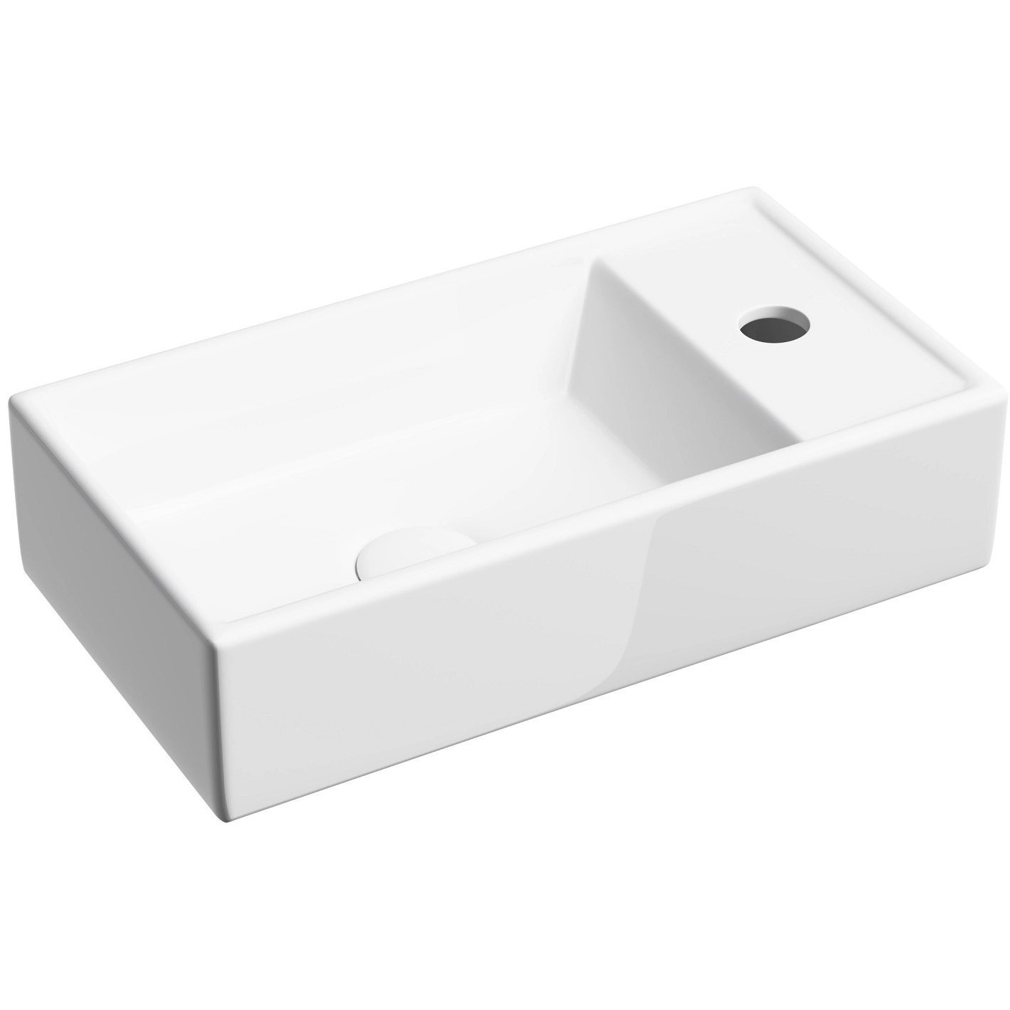 Умывальник подвесной прямоугольный CeramicaNova Element 40.7x21.7 белый