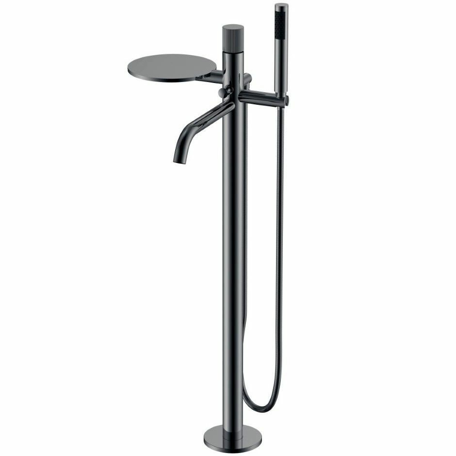 Напольный смеситель для ванны Boheme Stick Linea Shine Gun Metall, 129-SGM.3