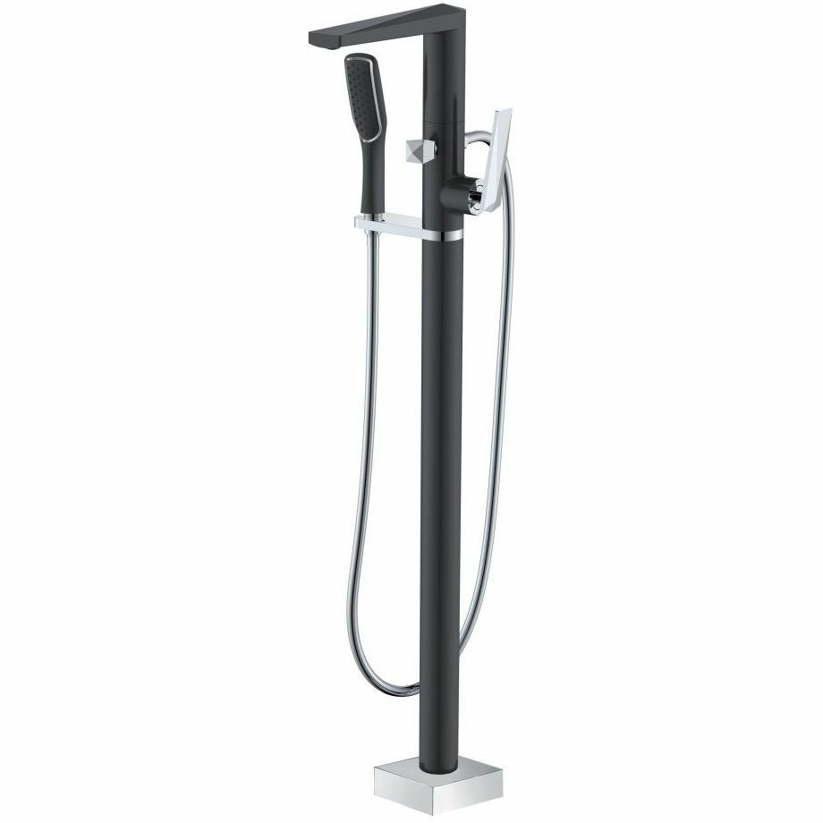 Смеситель напольный Boheme Venturo Black/Chrome, 379-B