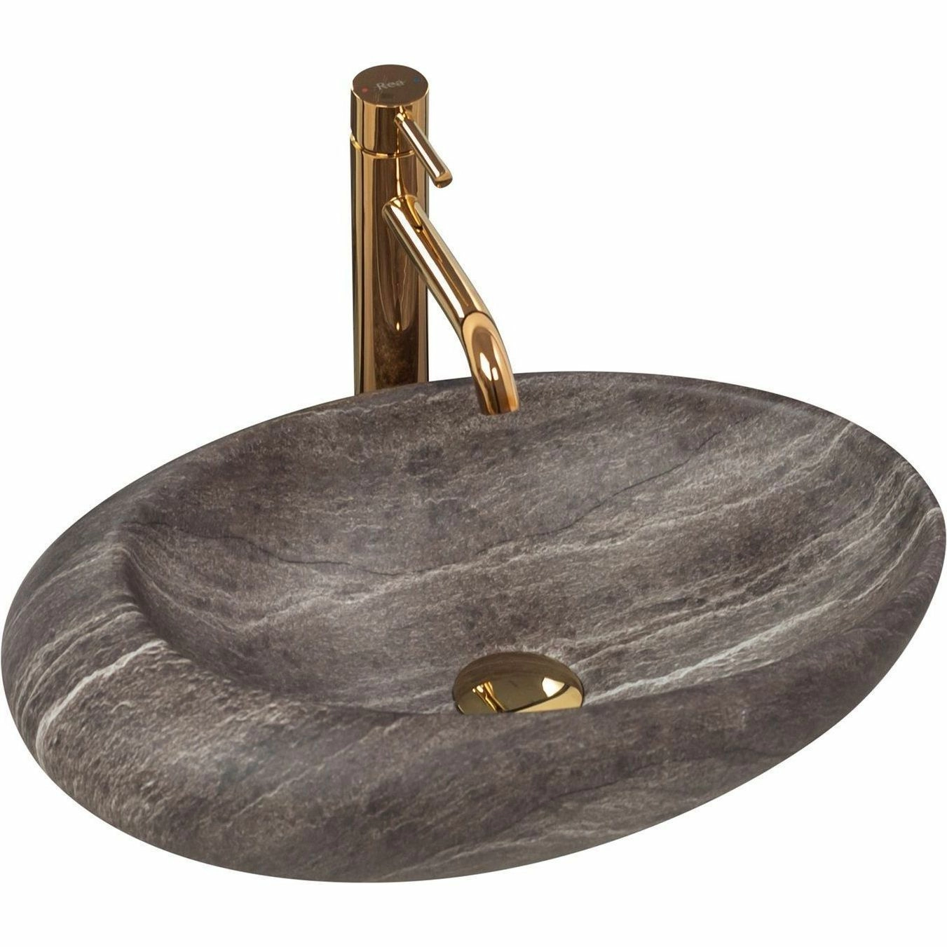 Умывальник Rea Roxy A Stone D.Grey 49x31, REA-U6649