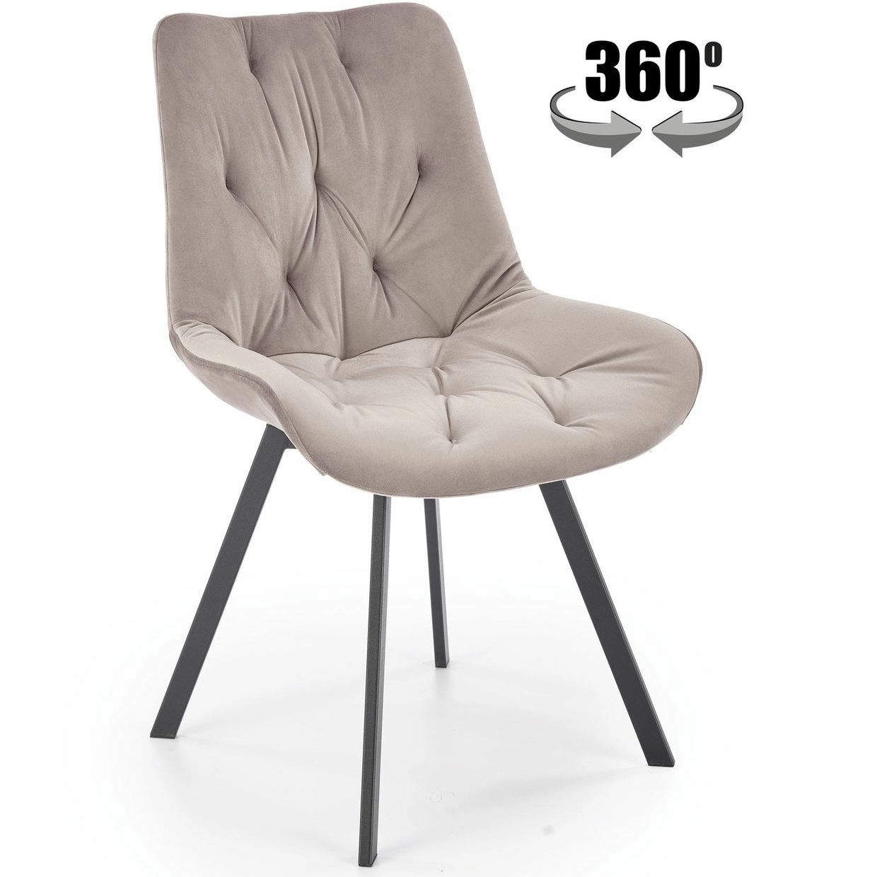Стул Halmar K519 бежевый/черный, V-CH-K/519-KR-BEZOWY