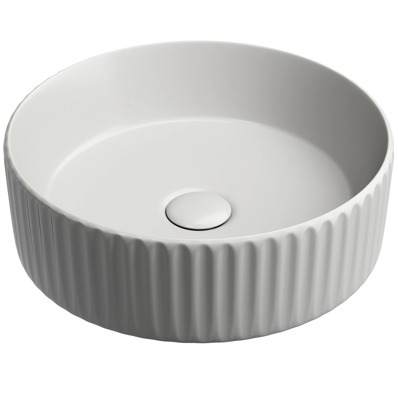 Умывальник чаша накладная круглая CeramicaNova Element 36x36, CN6057MSG
