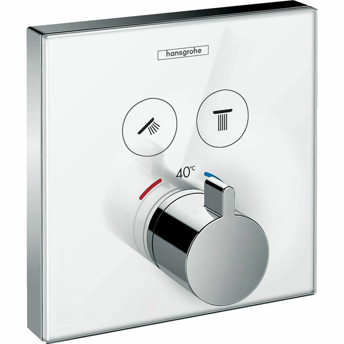 Термостат скрытого монтажа Hansgrohe ShowerSelect для 2 потребителей стеклянный, 15738400