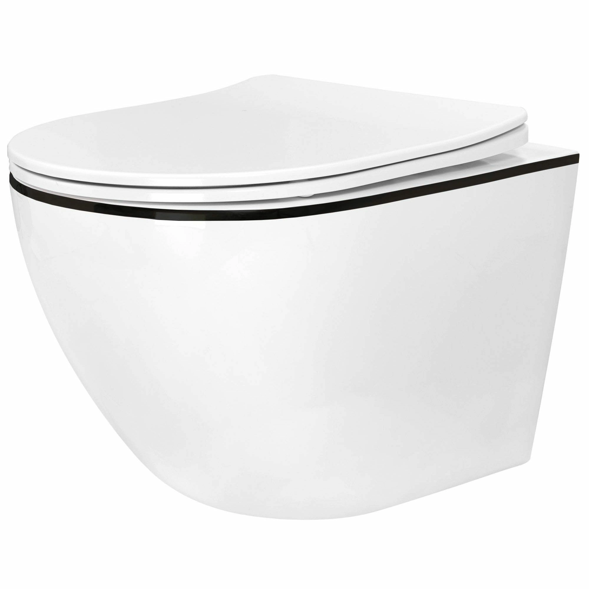Унитаз подвесной Roxen Antares Black, 530110-01B