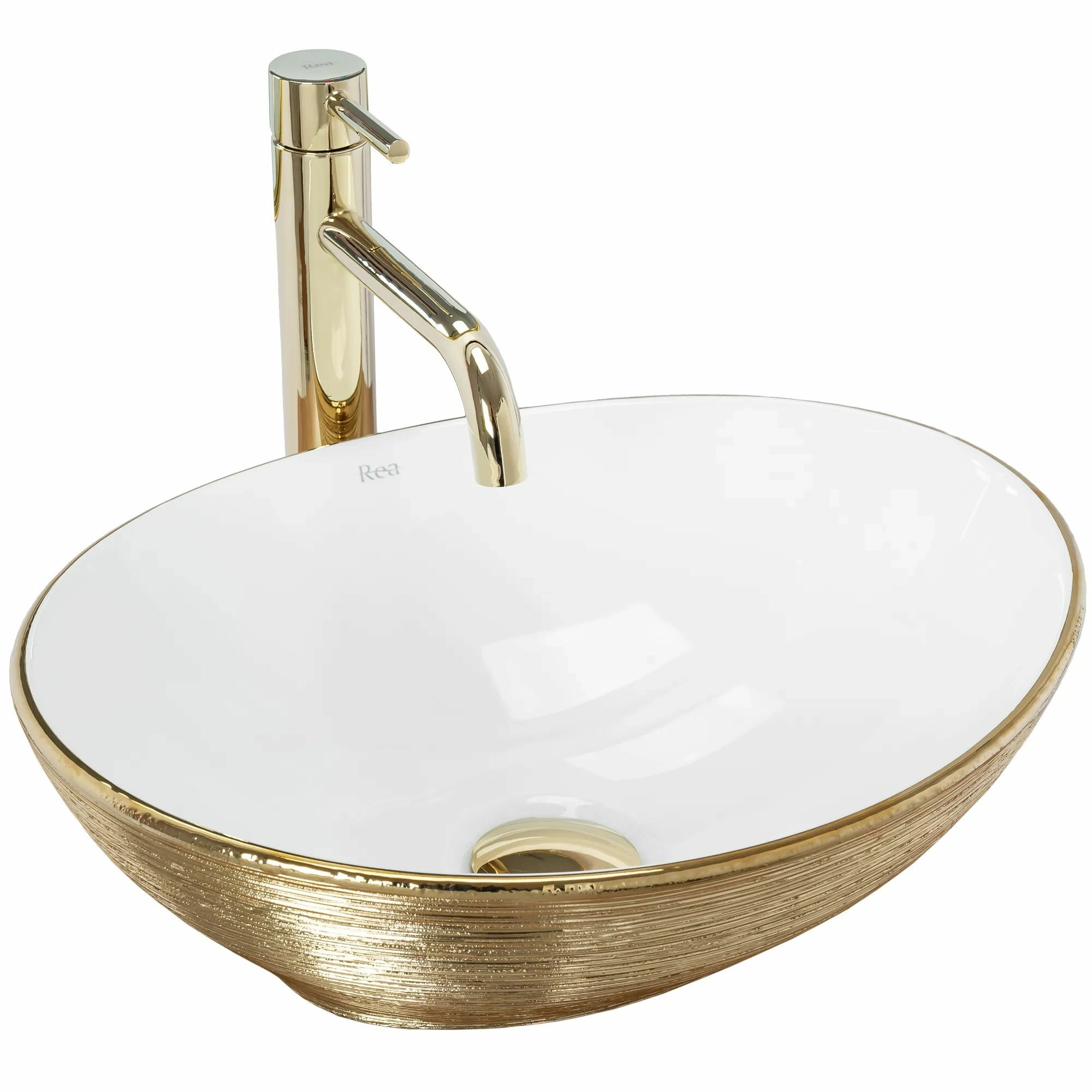Умывальник Rea Sofia Brush Gold 41x34.5, REA-U3697