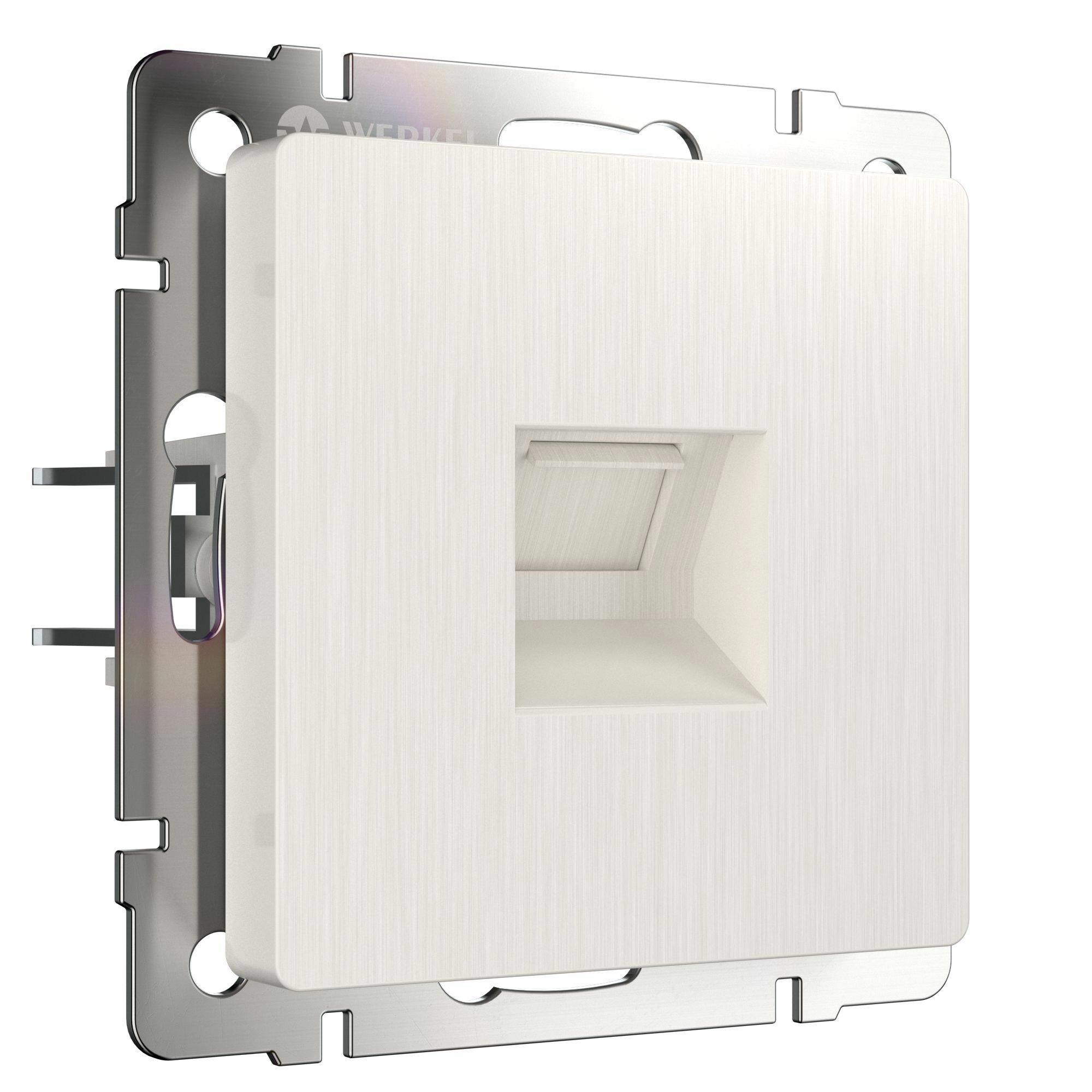 Розетка Ethernet RJ-45 Werkel W1181013 (перламутровый рифленый)