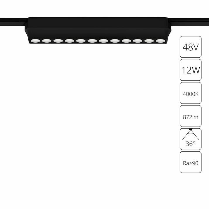 Магнитный трековый светильник Arte Lamp Rapid, A6154PL-1BK