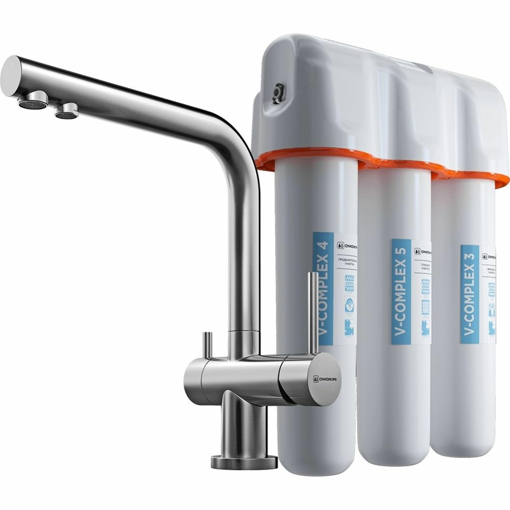 Кухонный смеситель Omoikiri Nagano-BN + Pure drop Lite, 4011.8028