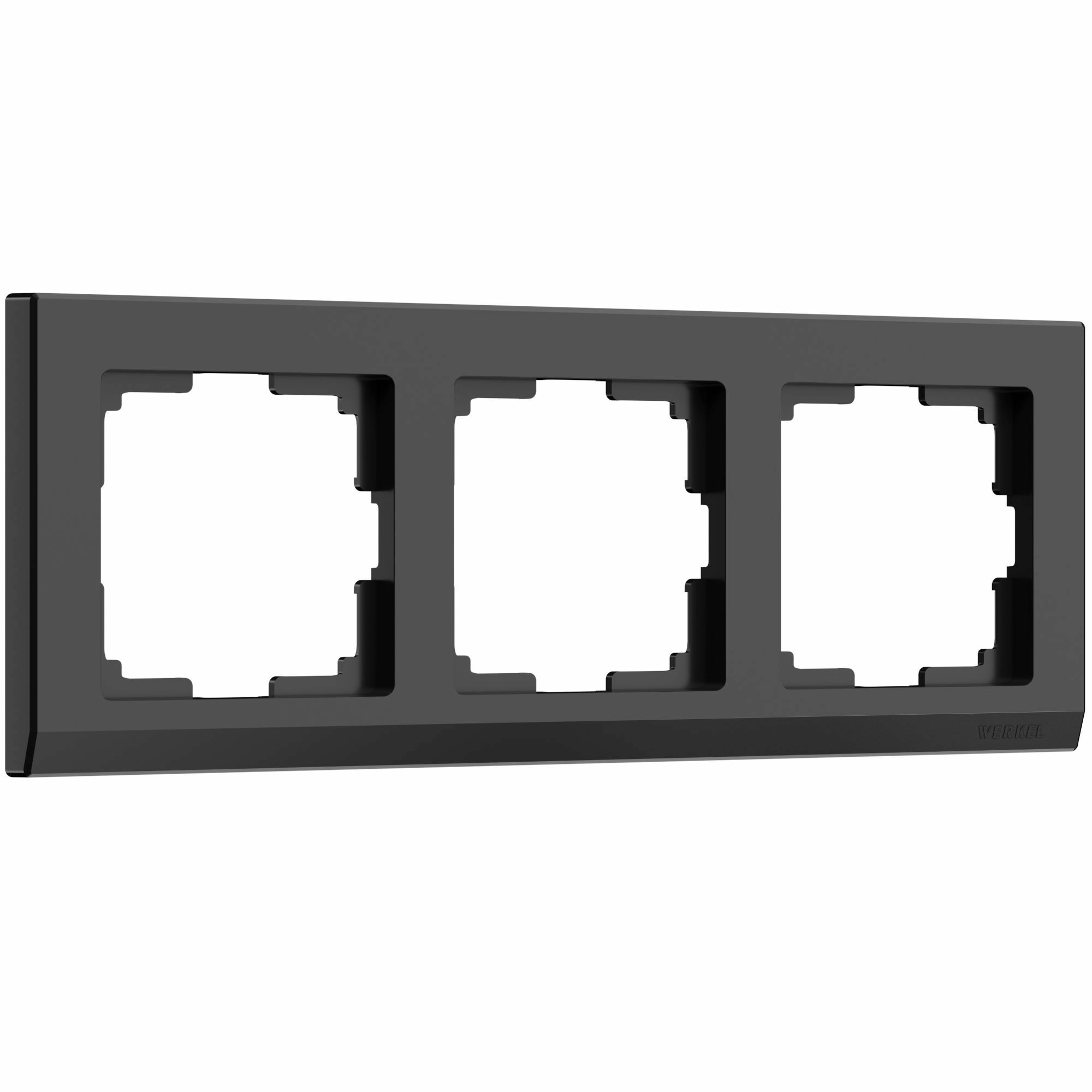 Рамка на 3 поста Werkel Stark W0031808 (черный матовый)