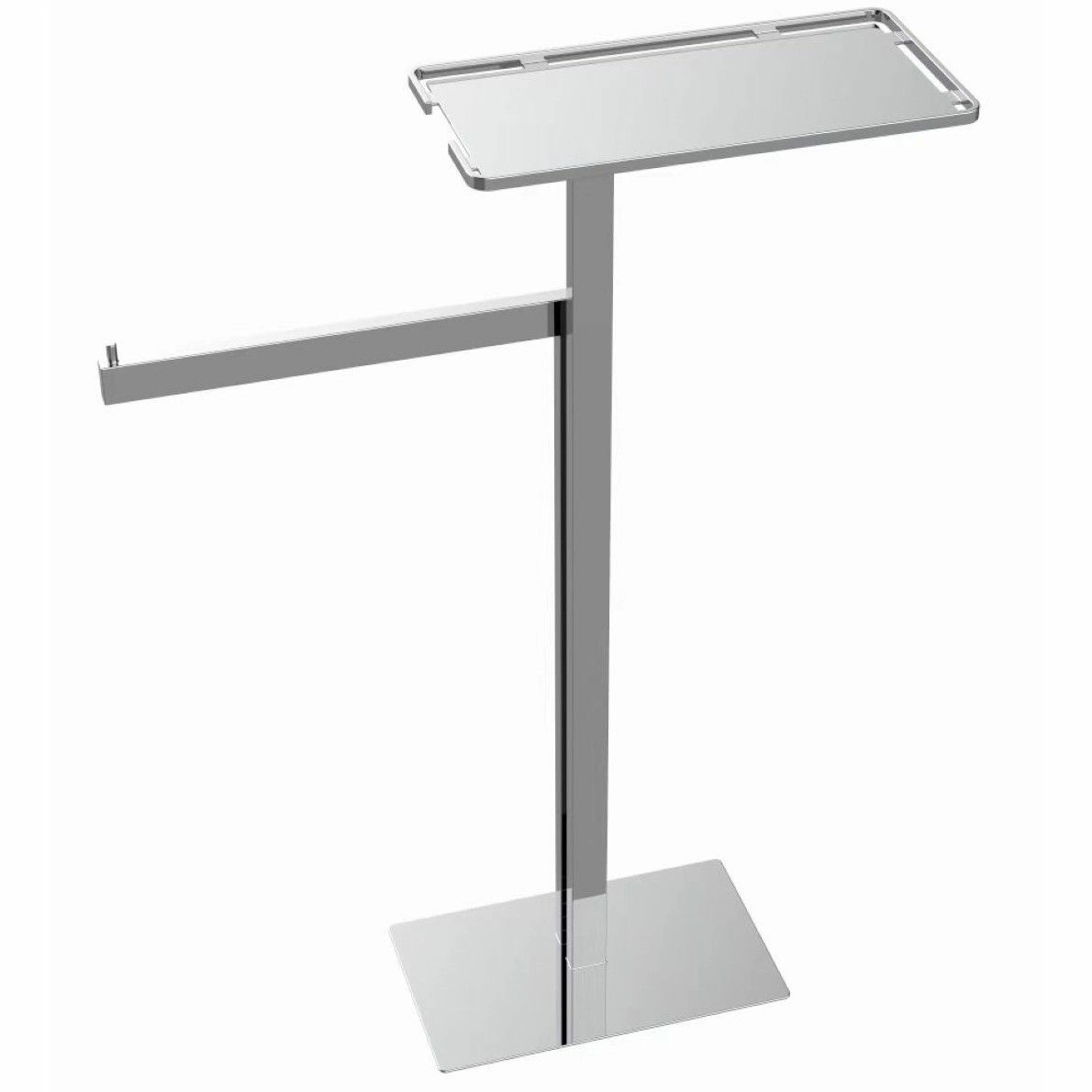 Стойка напольная с полкой и полотенцедержателем Boheme Chrome, 10952-CR