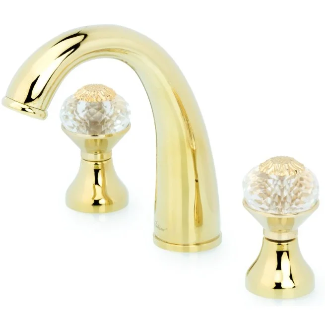 Смеситель для раковины на 3 отверстия Boheme Flora Gold, 297