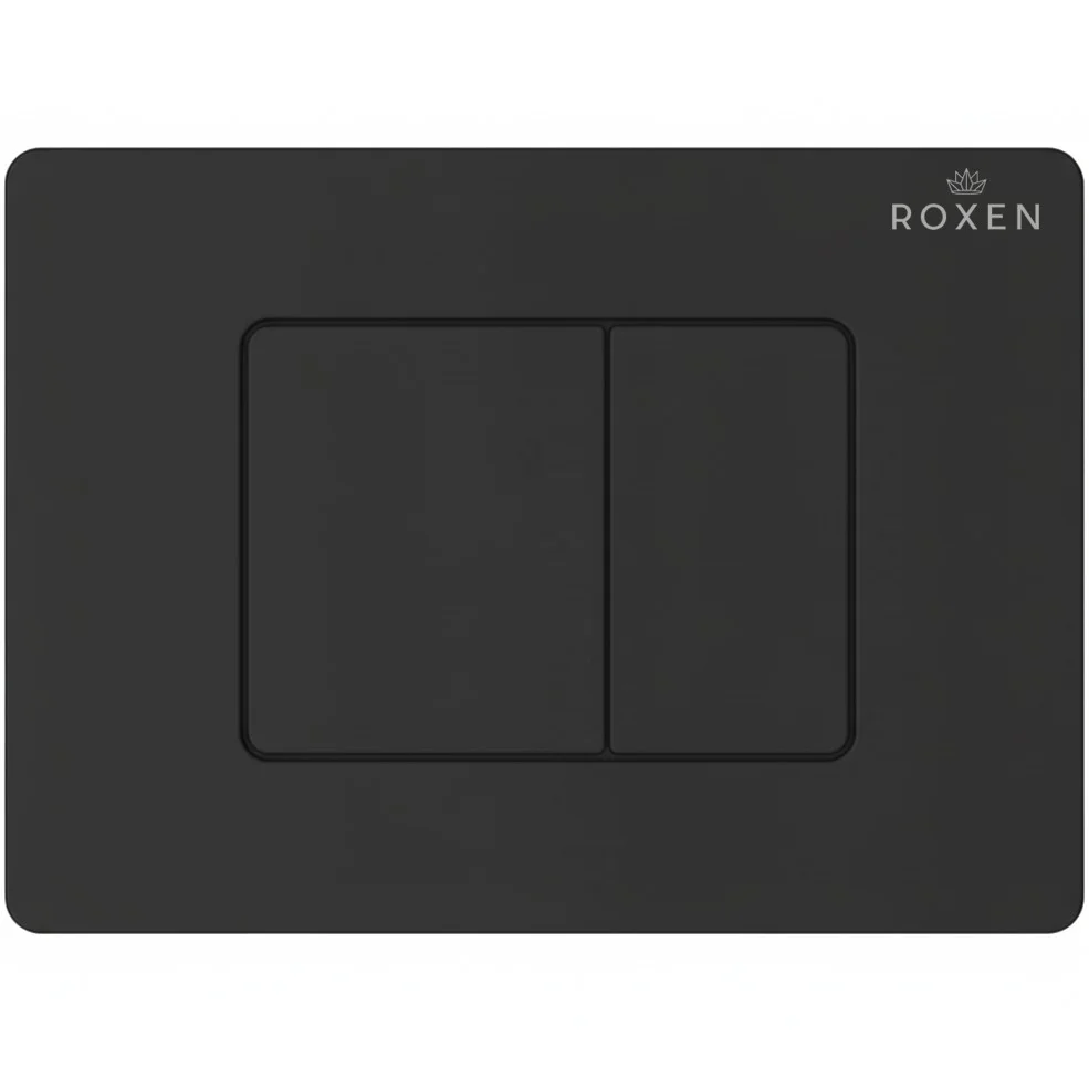 Кнопка для инсталляции Roxen Steel черная глянцевая, 420280BM