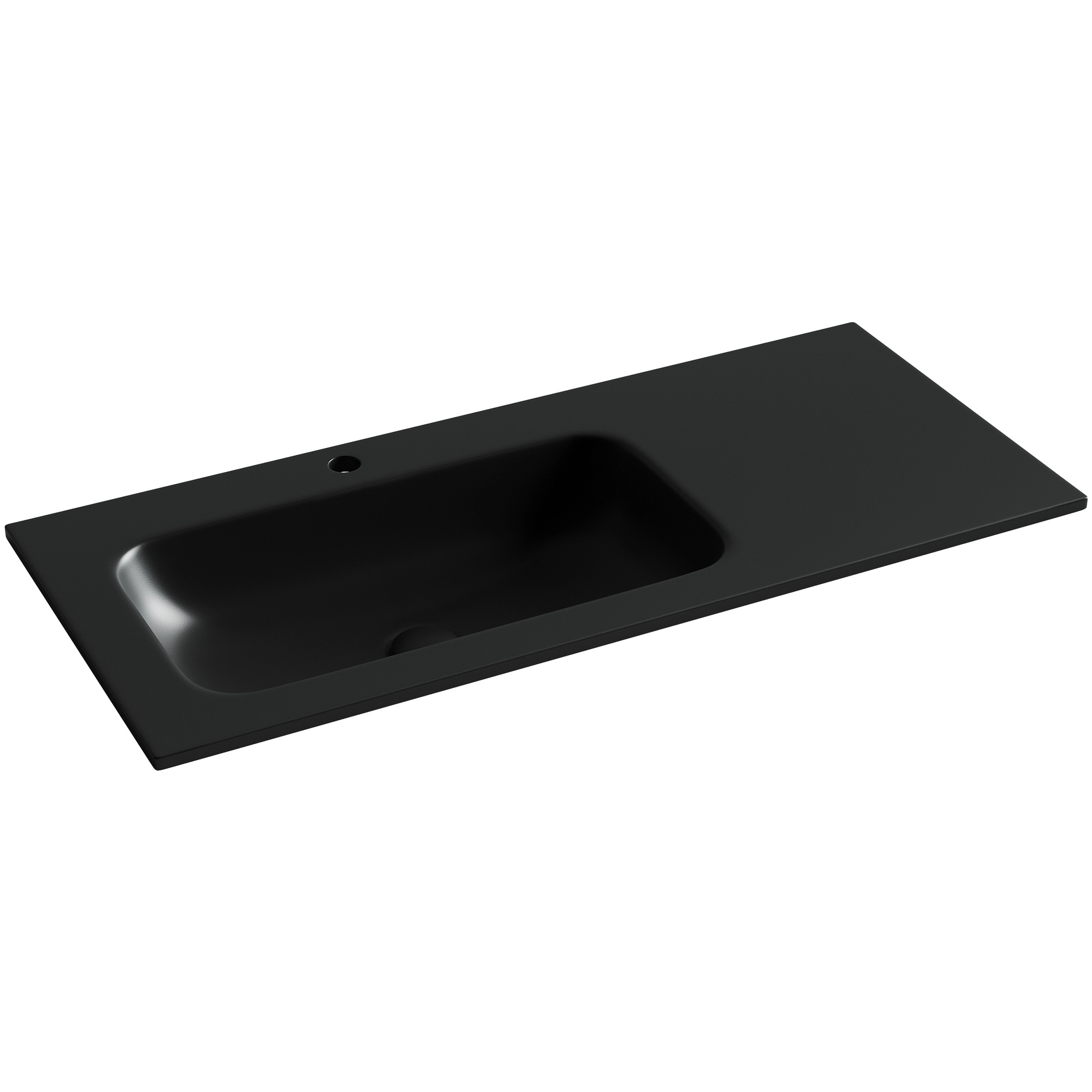 Умывальник накладной прямоугольный CeramicaNova Grace Black 101x45.7