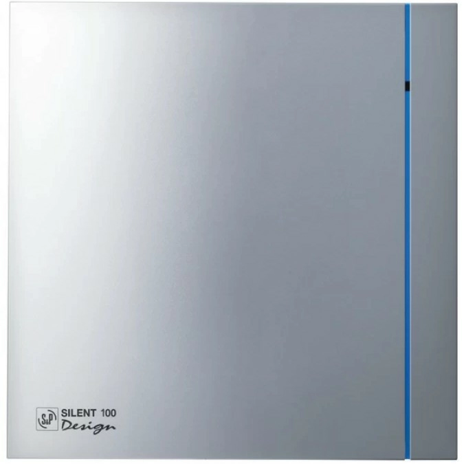 Вентилятор S&P SILENT-100 CMZ SILVER DESIGN (шнуровой выключатель)