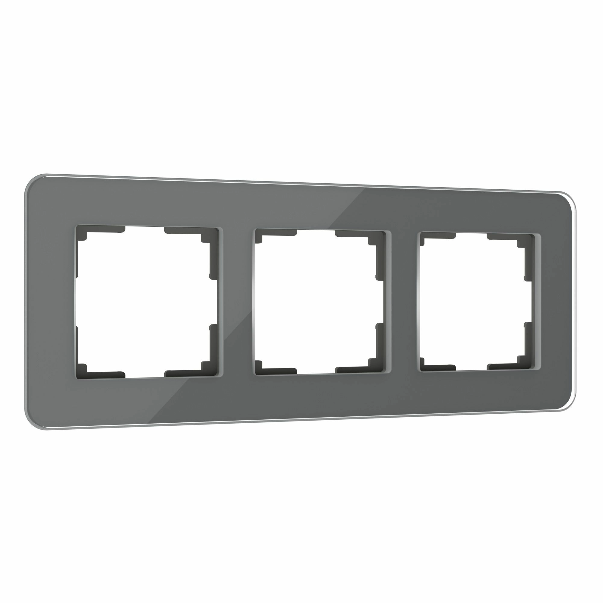Рамка на 3 поста Werkel Elite W0032440 (графит, стекло)