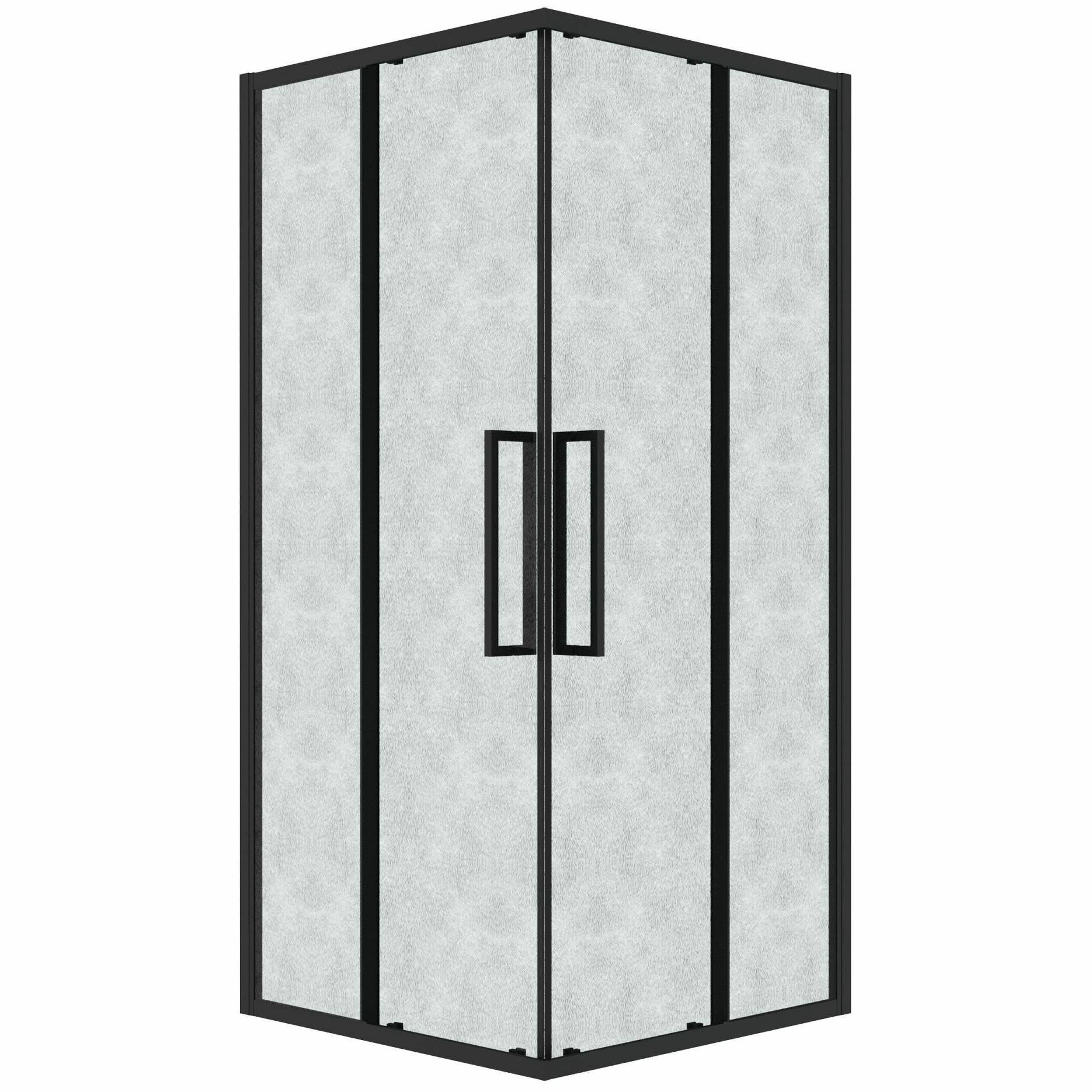 Душевой уголок квадратный Grossman Cosmo Black Matte