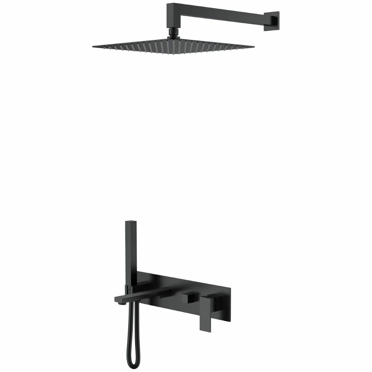 Душевая система Boheme Qubic Matt Black, 474-B