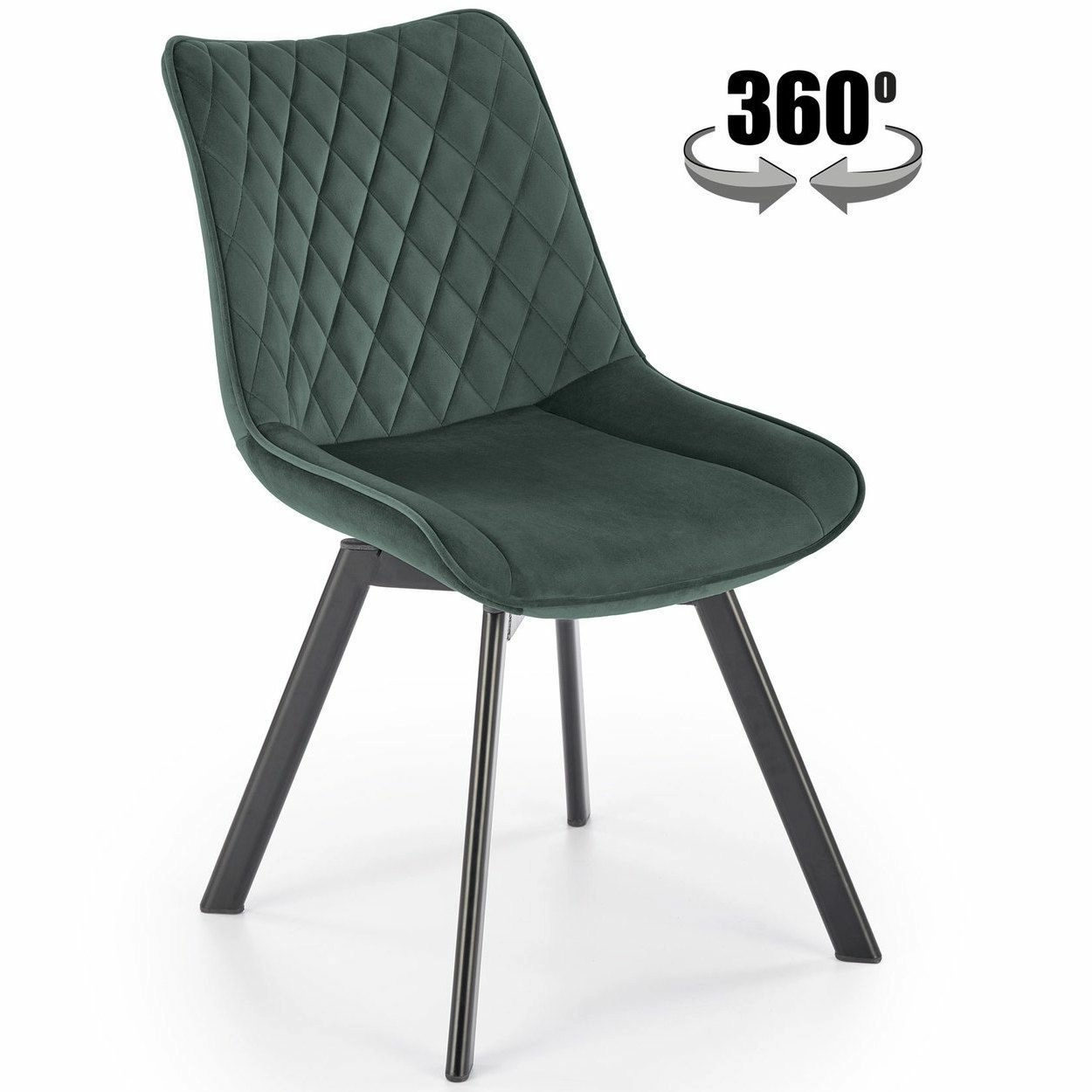 Стул Halmar K520 темно-зеленый/черный, V-CH-K/520-KR-C.ZIELONY