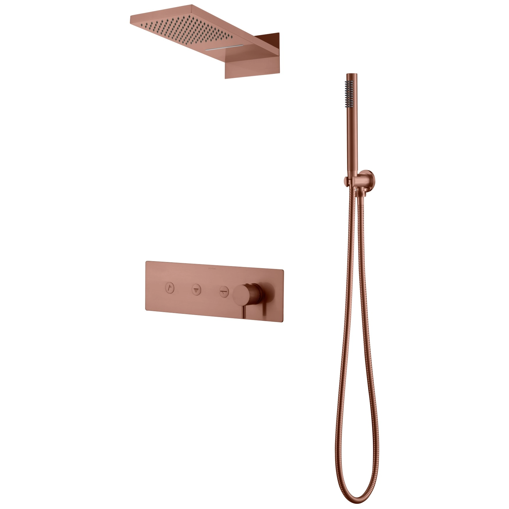 Встроенная душевая система Boheme Fusion Copper Brushed, 130-CB