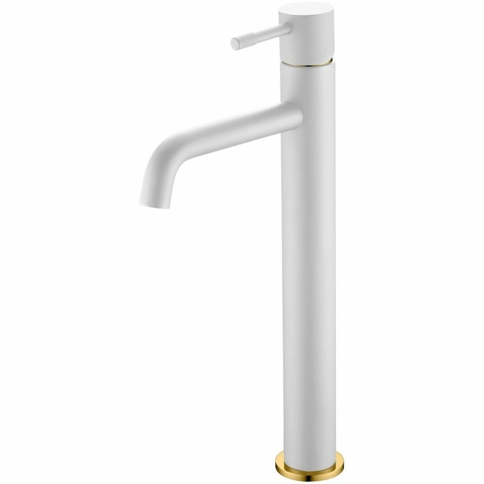 Смеситель для умывальника Boheme Uno White/Gold, 462-WG