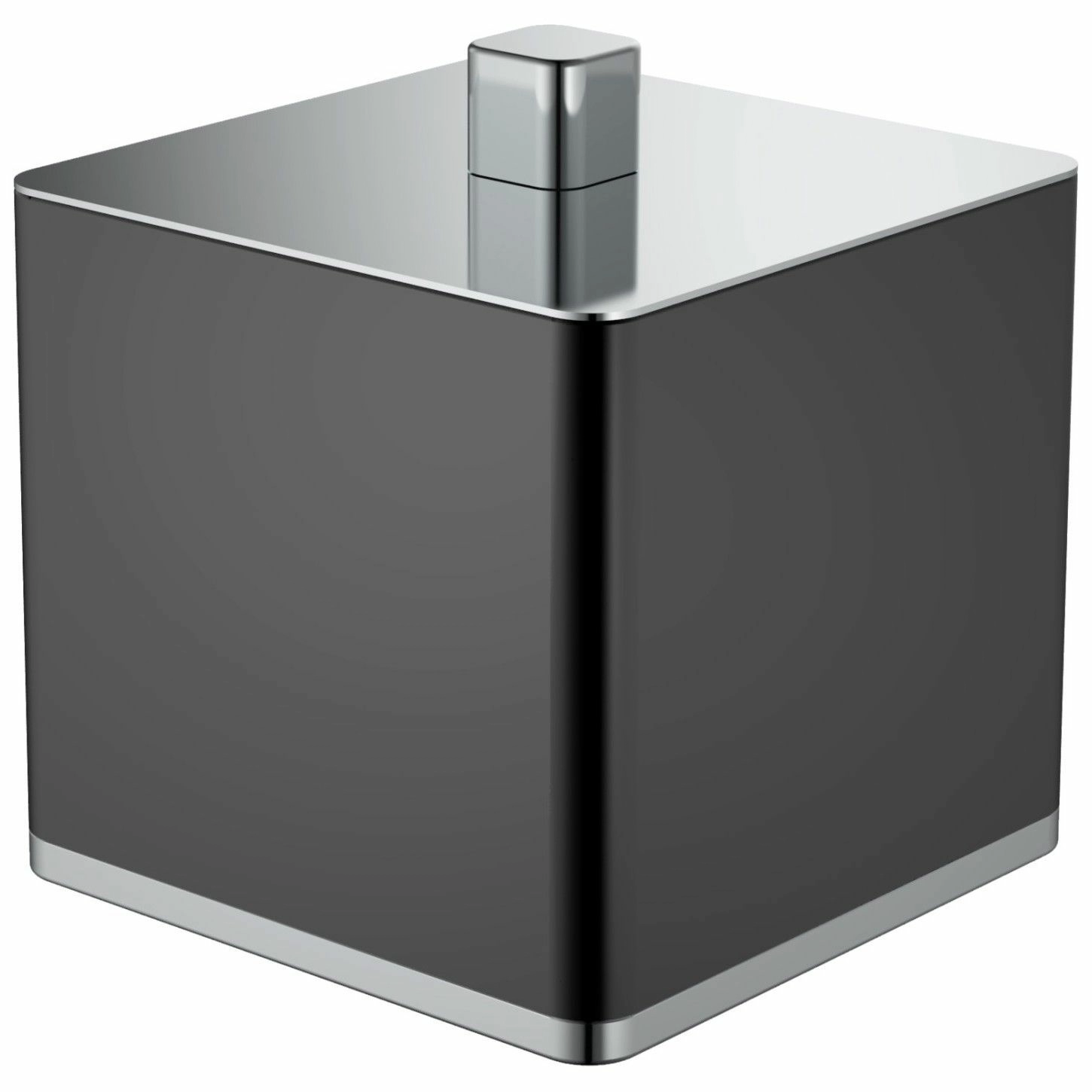 Стакан для ваты Boheme Qubic Black/Chrome, 10964-B-CR