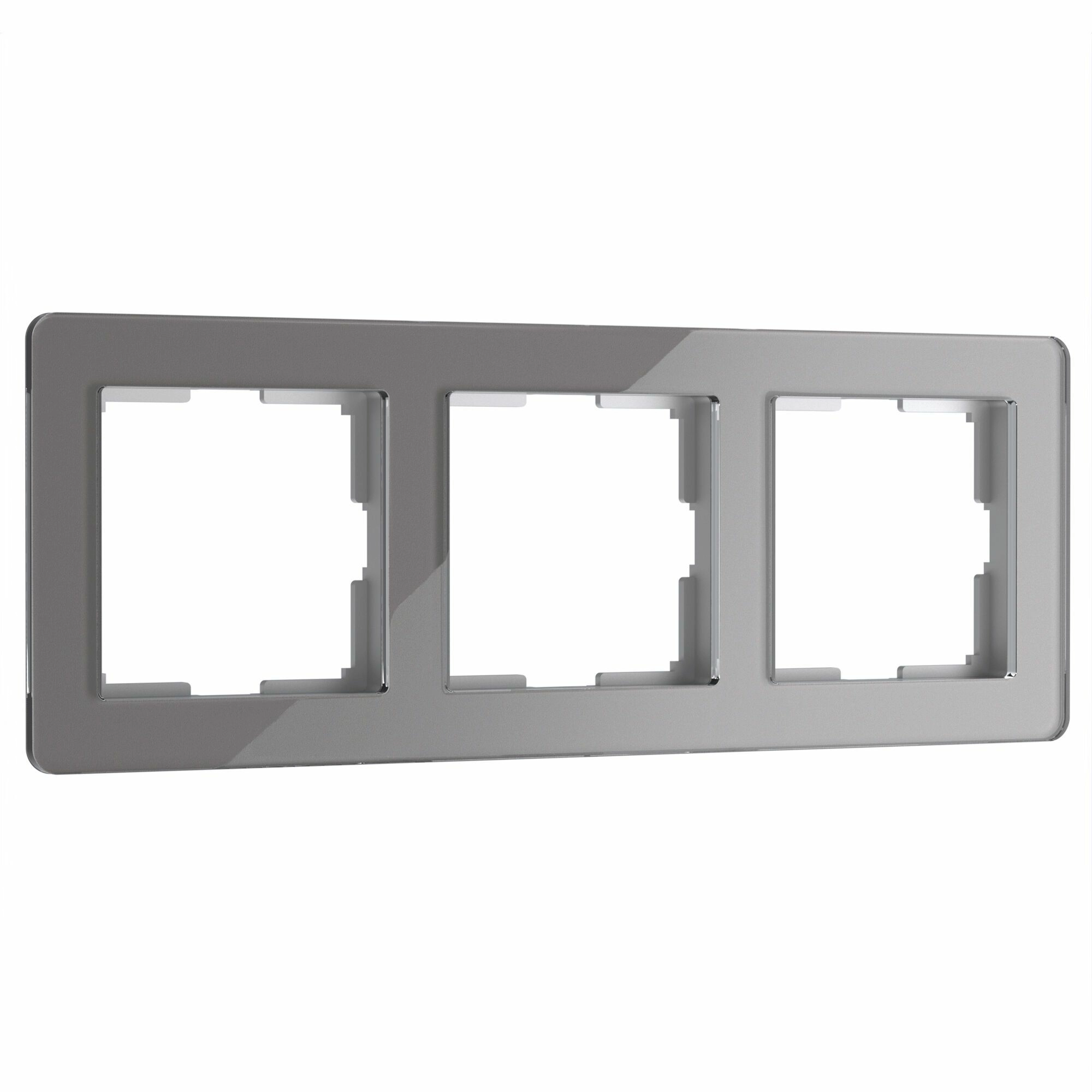 Рамка на 3 поста Werkel Acrylic W0032704 (графит)