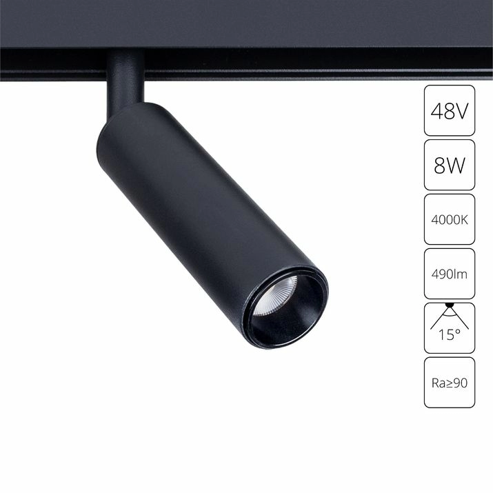 Магнитный трековый светильник Arte Lamp Linea, A4660PL-1BK