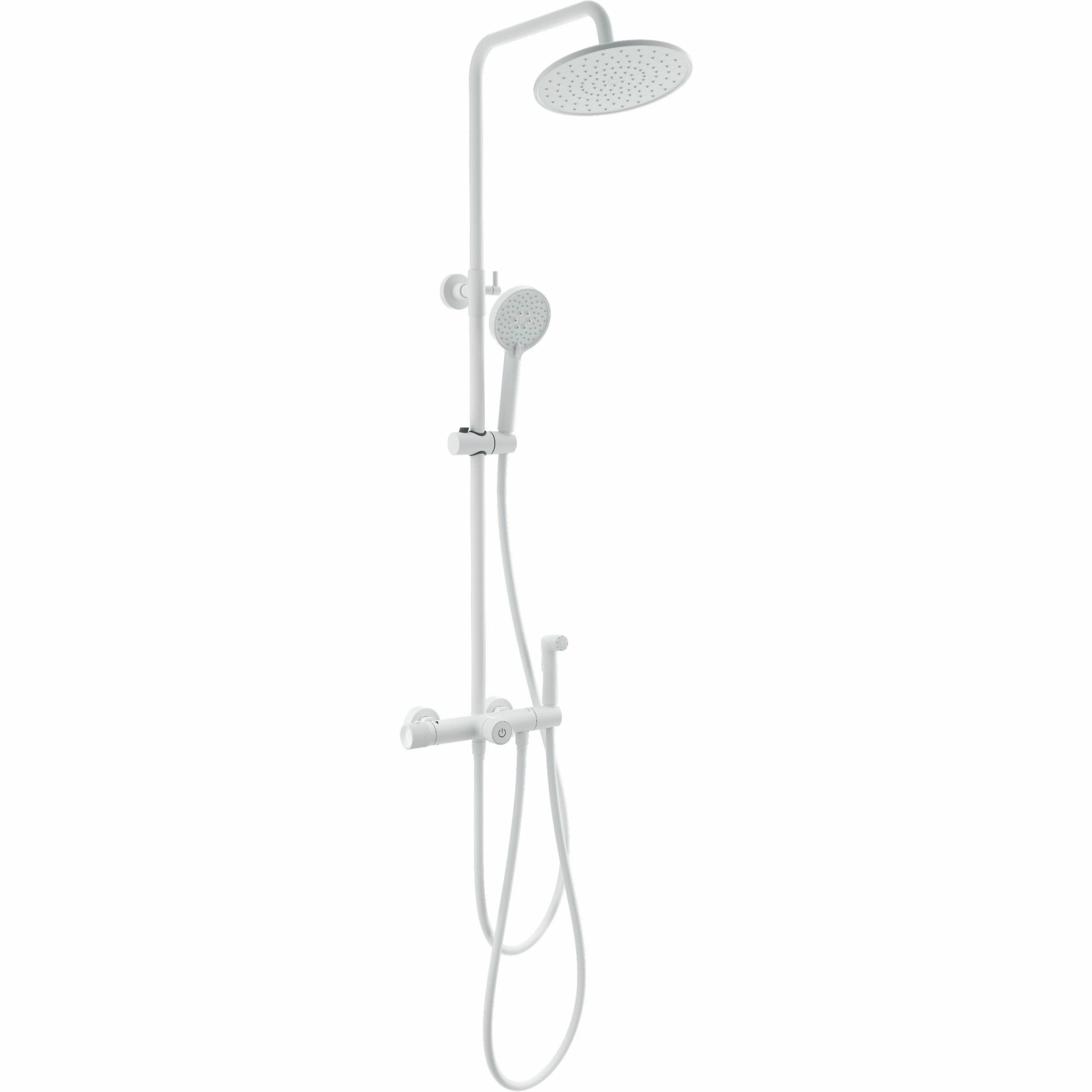 Душевая система с термостатом Wonzon & Woghand белый матовый, WW-B3097-A-MW
