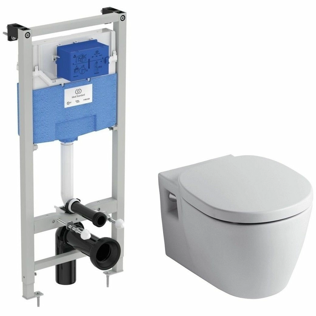 Инсталляция + унитаз Ideal Standard Connect с сиденьем Soft Close, R020467+W941102