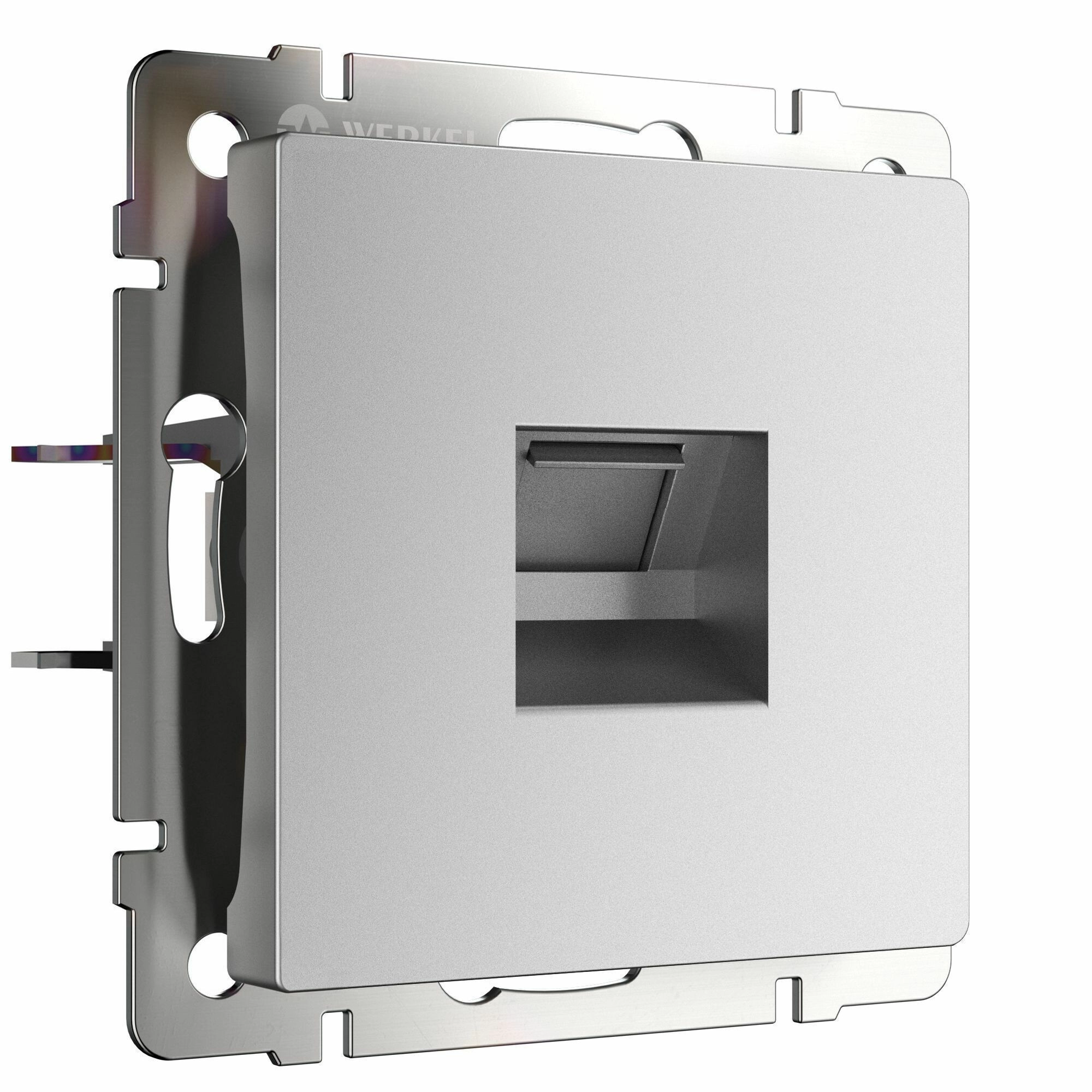 Розетка Ethernet RJ-45 Werkel W1181065 (серебряный матовый)