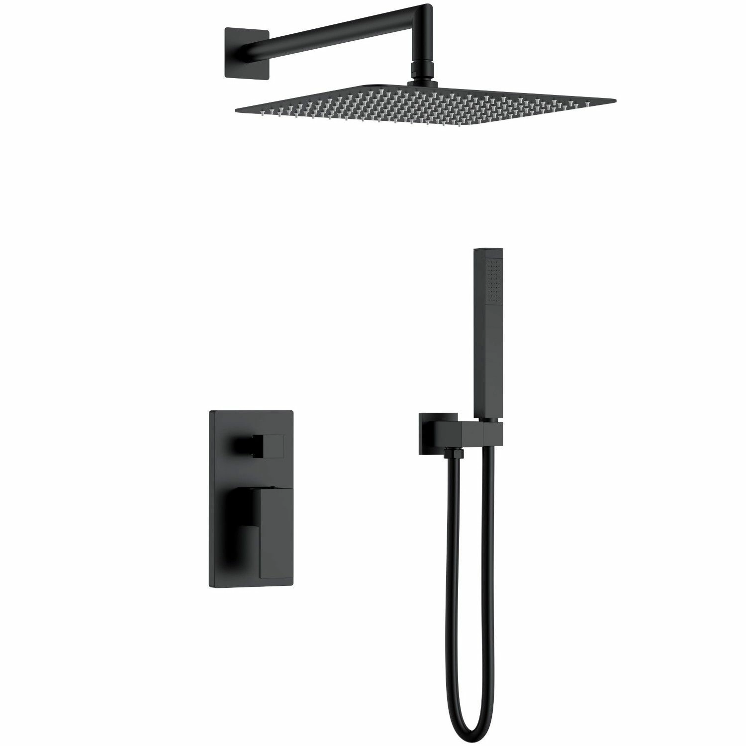 Душевая система Boheme Qubic Matt Black, 474-3-B