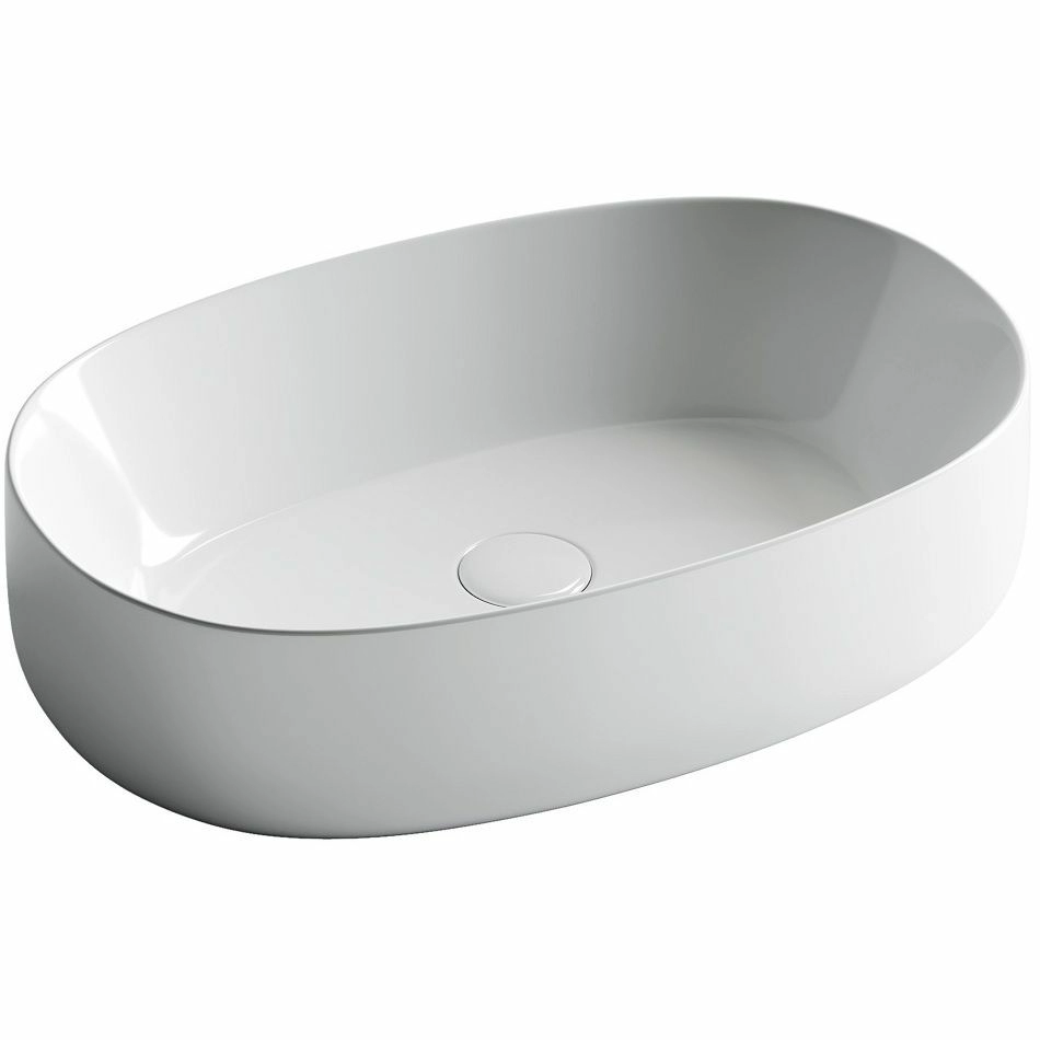 Умывальник чаша накладная овальная CeramicaNova Element 54x35, CN5023